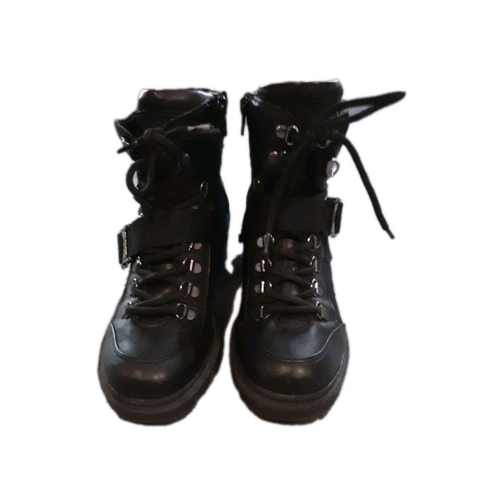 GUESS Chunky Combat Fashion Boots Women Size 6.5 Black